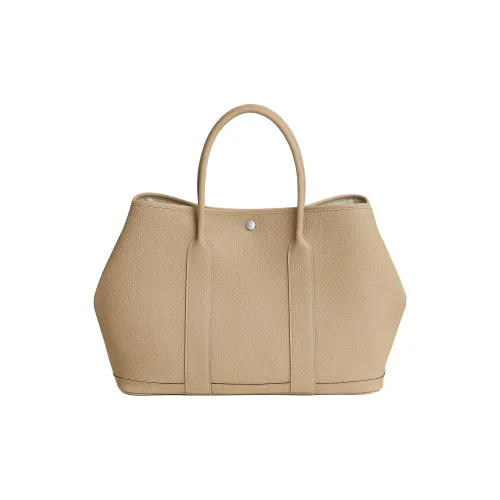 HERMES Garden Party Negonda Телячья кожа Сумка Женские S2 Тренчкот Бежевый