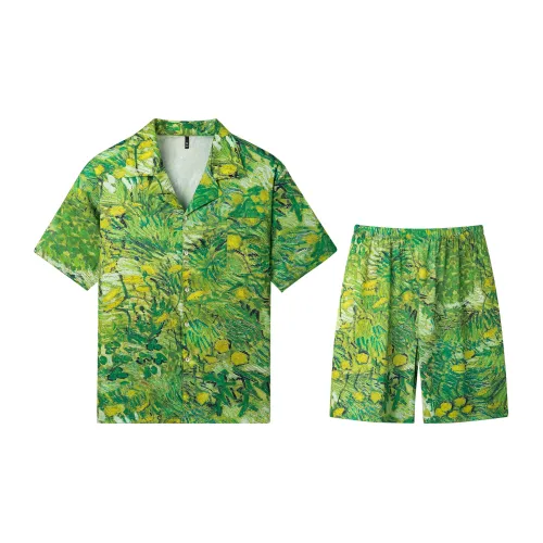 Gongdie Зеленый Мужской Пижамные комплекты