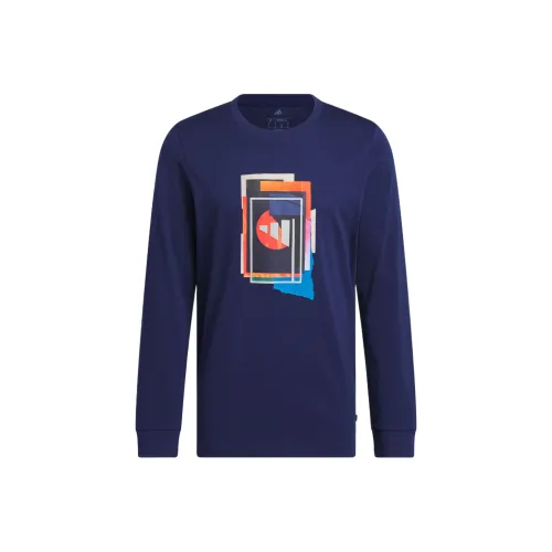 Adidas Морской Синий Мужская Футболка