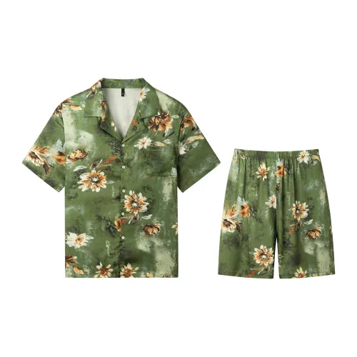 Gongdie Зеленый Мужской Пижамные комплекты