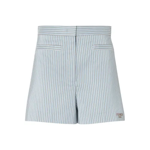 FENDI SS25 Повседневные шорты Женские Светло-синие