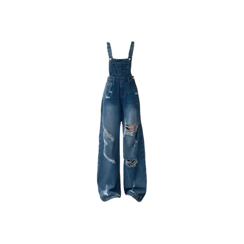 AURORA DIARY Винтажный синий Женские комбинезоны