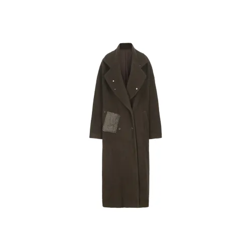 ELYWOOD Оливково-зеленое Женское пальто