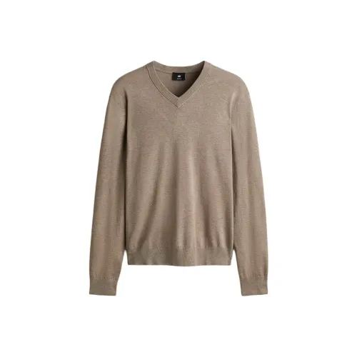 H&M Темно-бежевые мужские свитеры