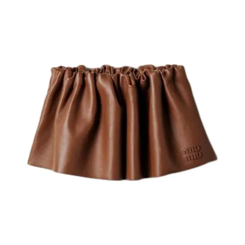 MIU MIU Кожаные короткие юбки Женские