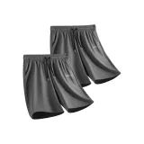 [Ледяной шелк охлаждающий] Темно-серый (Mb зеленые полосы логотип на брюках) + Темно-серый (Mb зеленые полосы логотип на брюках)