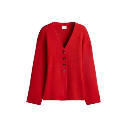 H&M Ярко-красный Женский Трикотаж