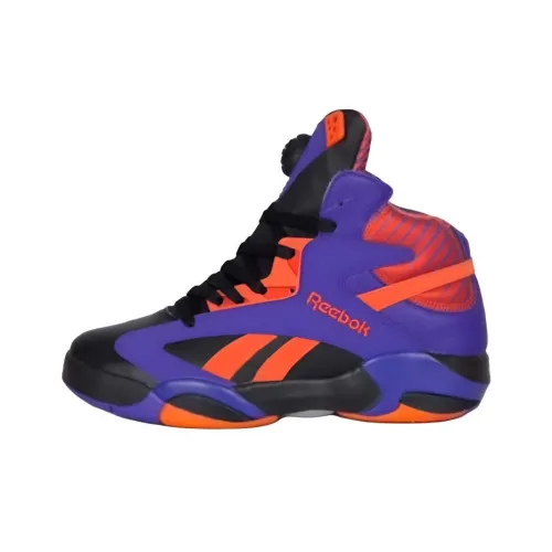 Reebok совместный бренд Shaq Attaq BIG Shaqtus High Топ Винтажные баскетбольные кроссовки Унисекс Фиолетовый