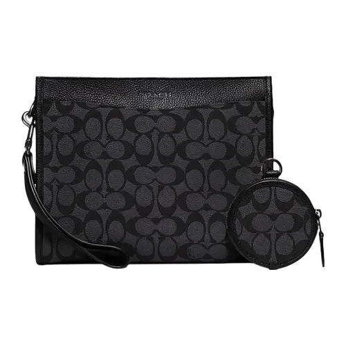 COACH Hitch ПВХ Сумка через плечо Средняя Мужская Черная