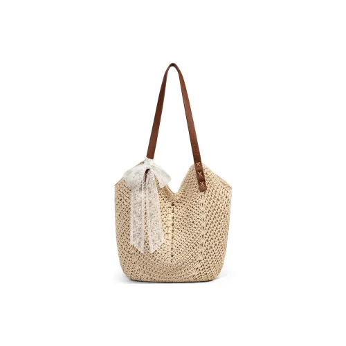 Crtnzo Kroez Сумка через плечо Стандартная Женская Бежевая Коричневая