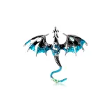 Холодный дракон, брошь [синий]