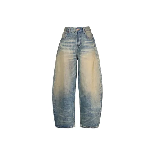 SONGS ALONG Ностальгический синий Унисекс Джинсы