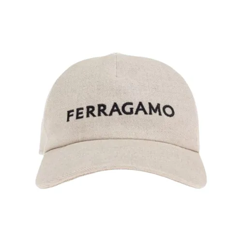 FERRAGAMO Linen Baseball Caps Men's Beige