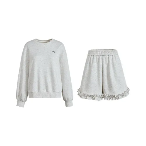 KUOSE Light Gray Women's Casual Suits KUOSE Светло-серый женский повседневный костюм