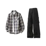Сапфир Blue+Black Cargo Pants