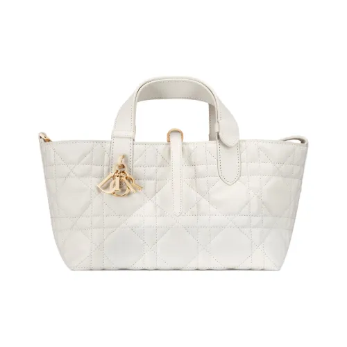 DIOR Toujours Коровья кожа Одно плечо Сумка Маленькая Женская Молочно-белая