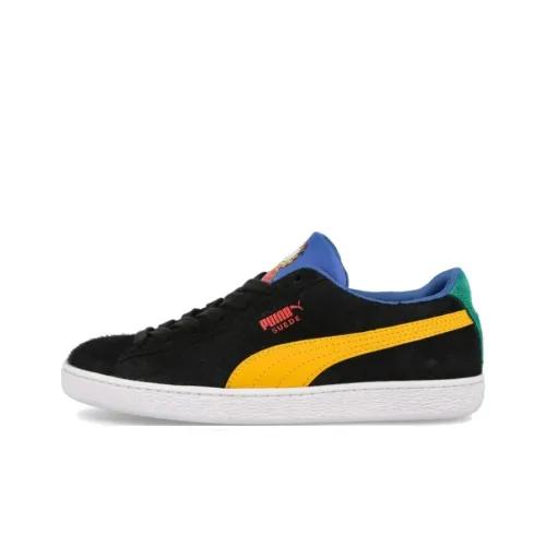 PUMA Suede Износостойкий и Легкий Низкий Топ Скейтборд Кроссовки Унисекс Черный Синий Желтый