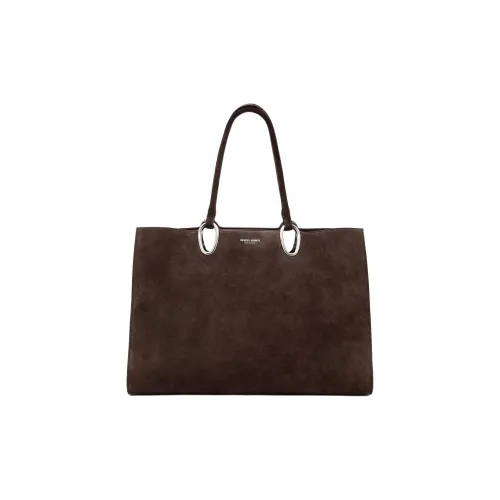 AMANI Замша Телячья Кожа Тоут Сумка Сумка для покупок Сумка через плечо Средняя Женская Коричневая