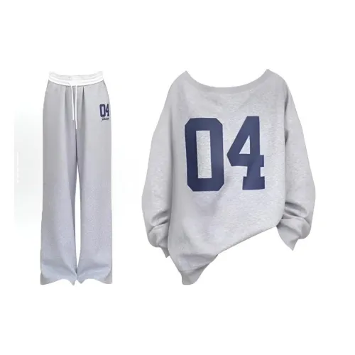 TSKIU Серый Женский Повседневный Костюм