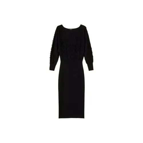 TWINSET Milano FW25 Длинное Платье с Длинными Рукавами Женское