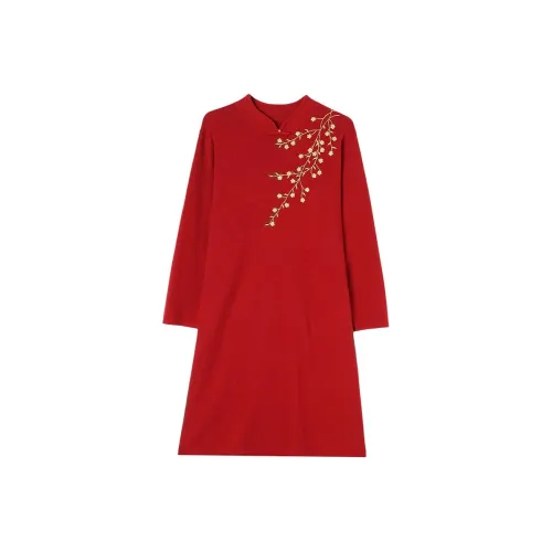 X MOOM Длинное платье с длинными рукавами женское