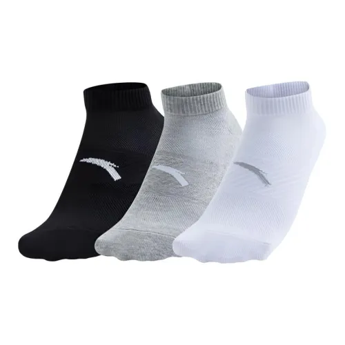 ANTA Беговые носки унисекс 3 упаковки черный белый серый