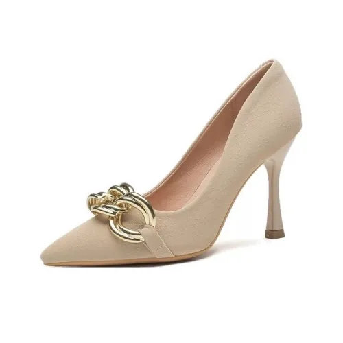 NX DOUGHNUT Низкий каблук Высокие каблуки Женские Абрикос