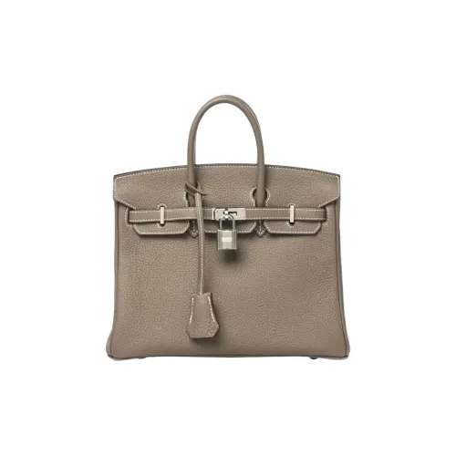 HERMES Birkin Коровья кожа Togo Сумка Birkin Сумка Унисекс 18 этуп слоново-серый