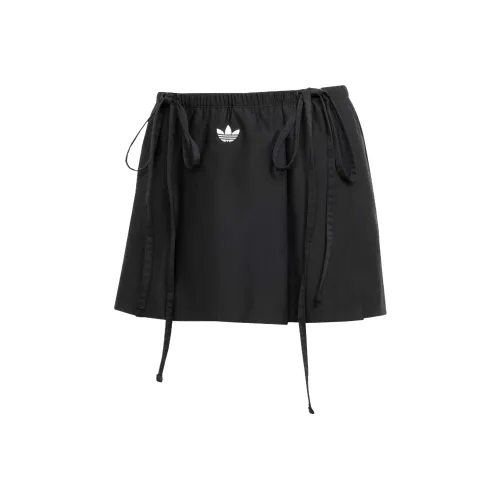 Adidas Originals Mini Skirt Ribbon Повседневные Короткие Юбки Женские