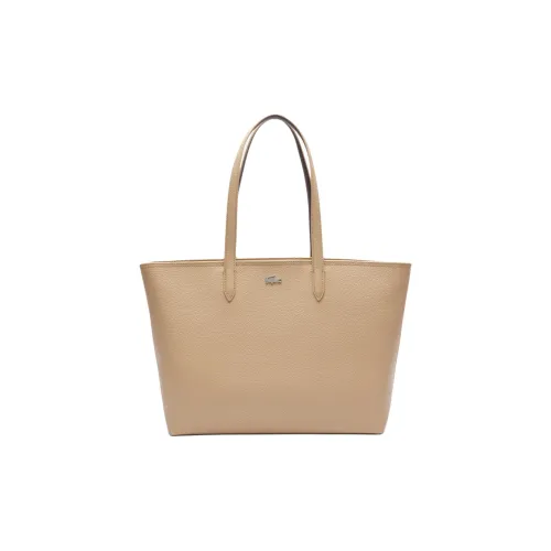 LACOSTE PVC Тоут Сумка Сумка для покупок Сумка Сумка через плечо Стандартная Женская Бежевая