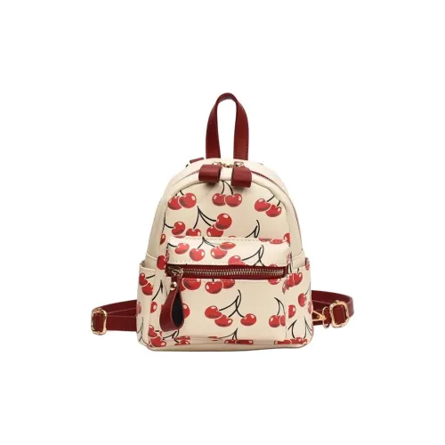 RKM ПУ (полиуретан) Рюкзак Маленький Женский Красный Белый