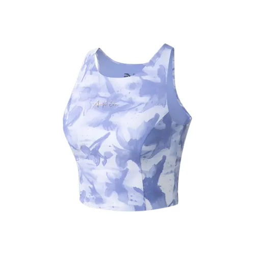 ANTA ZONGXUNXILIE Спортивные жилеты женские Reef синий с принтом по всей поверхности