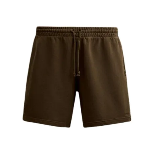 ZARA Оливково-зеленые Мужские Повседневные Шорты