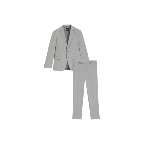 Hugo Boss Light Gray Men's Business Suits Hugo Boss Светло-серый Мужской Бизнес-костюм