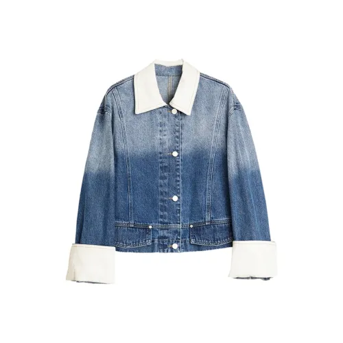 ELLE Джинсовый синий Женский Короткий пальто