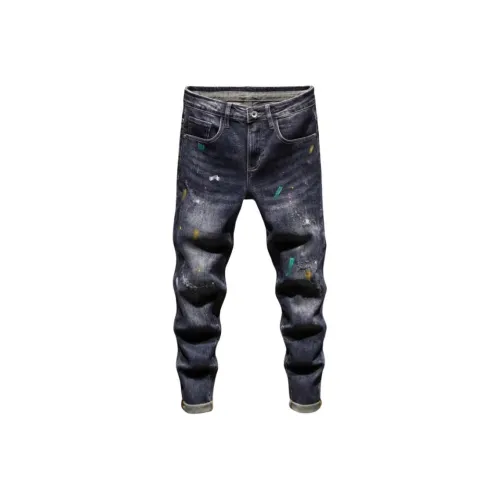 CAT'S PAW Синий Унисекс Джинсы