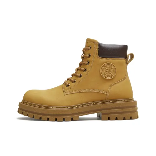 Teenmix X Collection Classic Yellow Boots Short Mid Martin Boot 4CM Men's