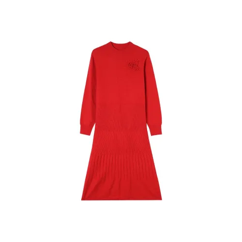 X MOOM Длинное платье с длинными рукавами женское