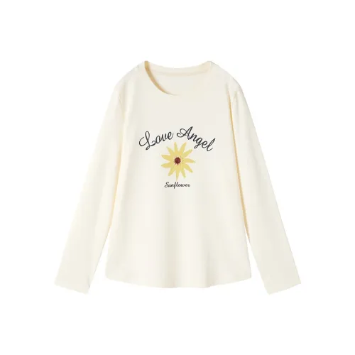 XIANGYING Цапельно-белый Женские T-рубашки