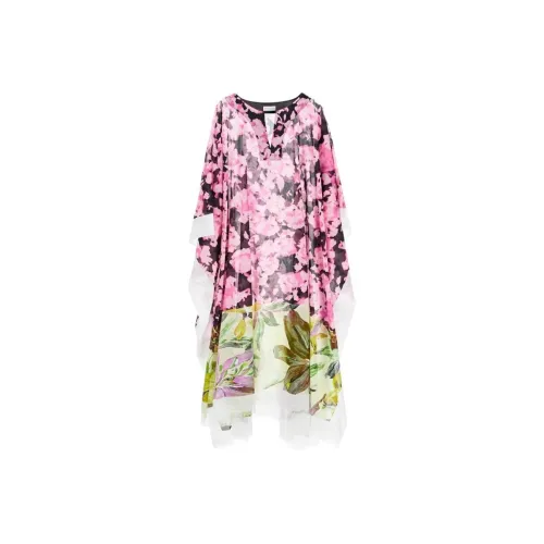 DRIES VAN NOTEN SS23 Длинное Платье с Длинными Рукавами Женское Многоцветное