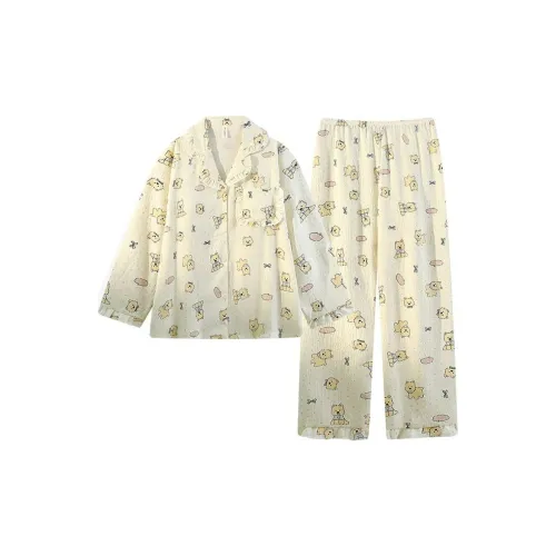 OEING Polka Dot Bear Двухкомпонентный комплект пижам для женщин