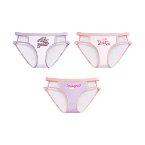 HUADIANPINSE Пурпурно-розовый Двойной Ремень 3 шт Женские Трусики-бикини