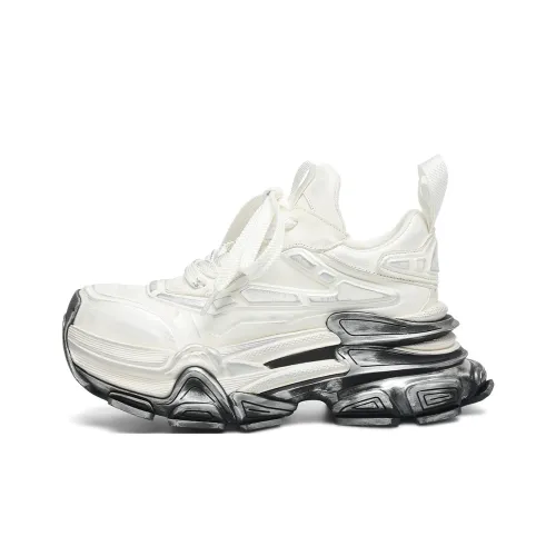 Rosa Bianca Легкий визуально увеличивает рост Низкий топ Телесные кроссовки Женские Белые