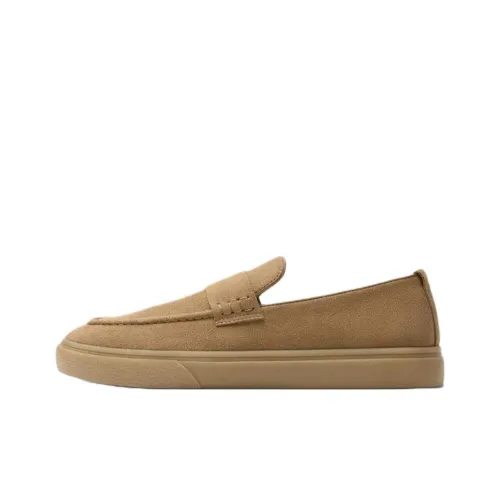 ZARA Мужские повседневные туфли Low Top Песочно-коричневые Мужские