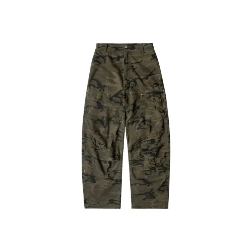 ETCE Разрушенный CAMO Брюки бэгги II Брюки карго Женские