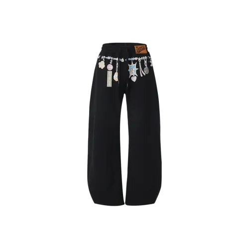 LAMLICKA Черные Унисекс Повседневные Штаны