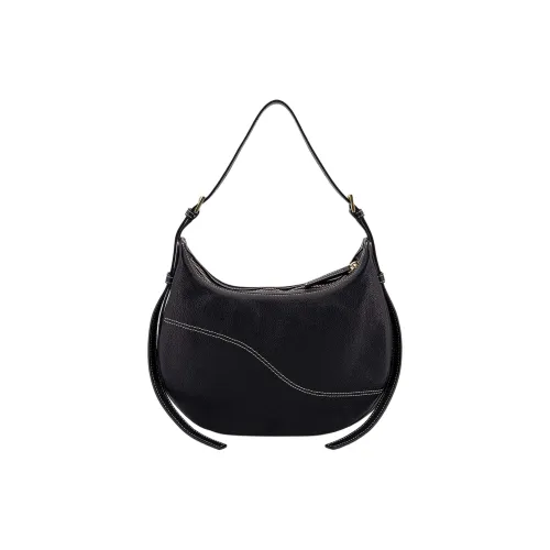 ATP Atelier Рельефная Телячья Кожа Плечевая Сумка Стандартная Женская Черная