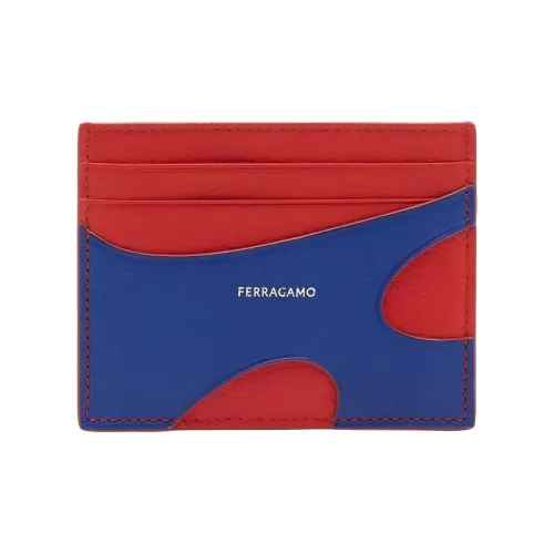 Ferragamo Телячья кожа Держатель для карт Держатель для карт Мужской Красный Синий