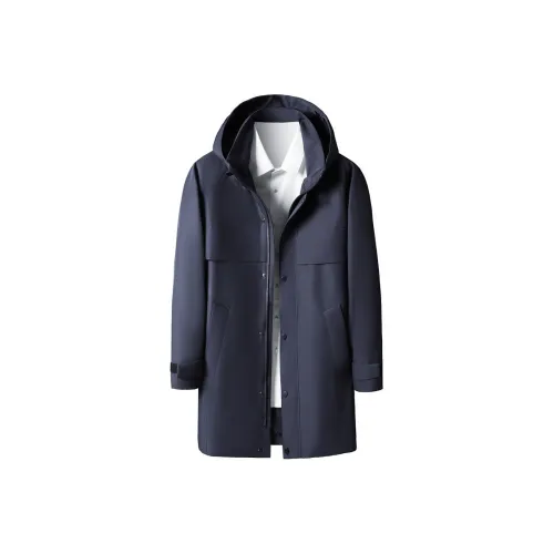 MH Синий Мужской Тренч