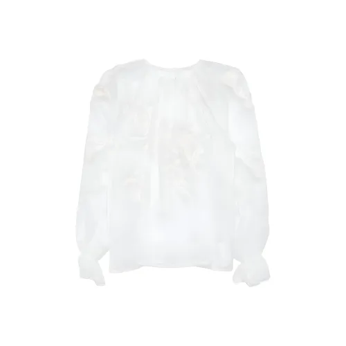 ERMANNO SCERVINO FW24 Шифон Рубашка Женская Айвори